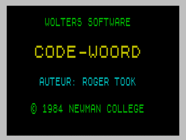 Code-Woord (1984)(Wolters Software)(nl)[aka Master Word]