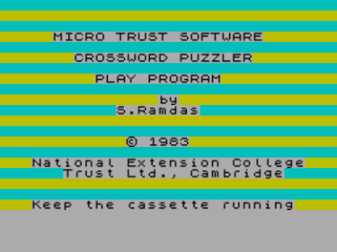 Crossword Puzzler (1983)(National Extension College Trust)(Side A)[16K]