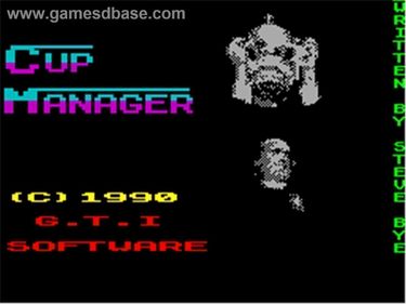 Cup Manager (1990)(GTI Software)